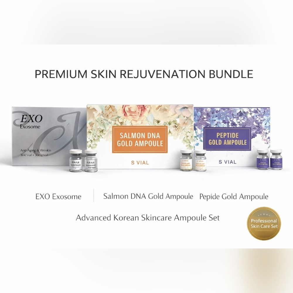 Premium Skin Rejuvenation Ampoule Set - Gold and Silver